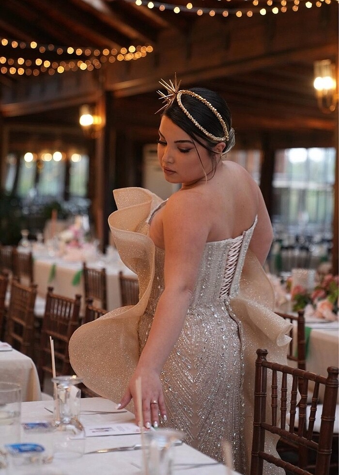 Özel dikim nışan elbisem - Görsel 2