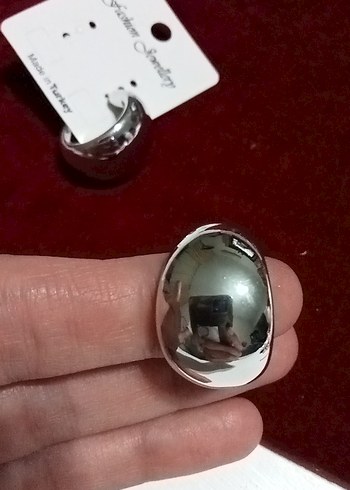 çelik Orta boy kalinKadın Küpe - Görsel 4