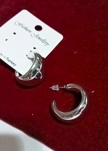 çelik Orta boy kalinKadın Küpe - Görsel 3