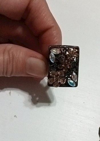 Yargıcı Bohem Kahverengi Küpe ve yüzük - Görsel 3