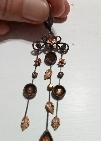 Yargıcı Bohem Kahverengi Küpe ve yüzük - Görsel 2