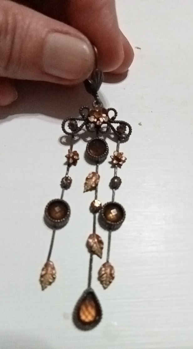 Yargıcı Bohem Kahverengi Küpe ve yüzük - Görsel 2