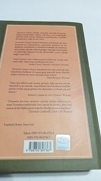 Beden Yaşar Kemal Demirciler çarşısı cinayeti kitap