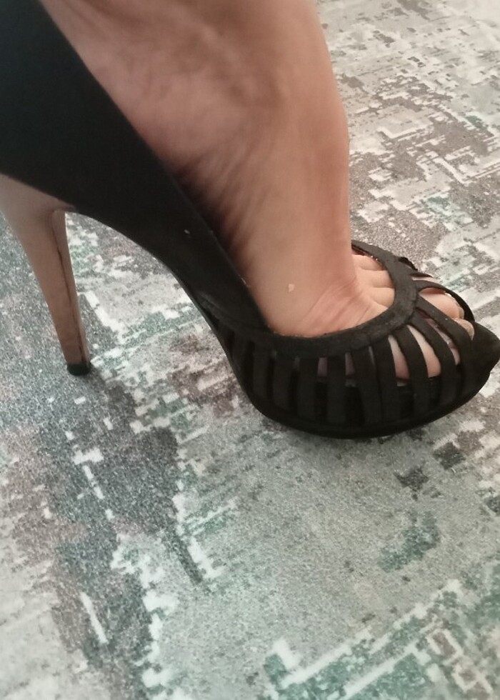 Zara 38 platformlu süet ayakkabı - Görsel 2