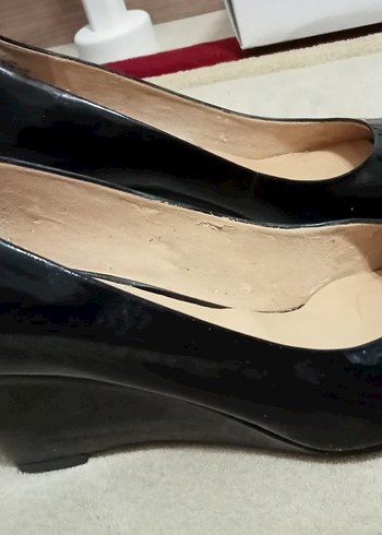 Siyah Rugan dolgu topuk Kadın Ayakkabı - Görsel 2