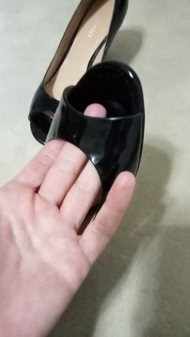 Siyah Rugan dolgu topuk Kadın Ayakkabı - Görsel 3