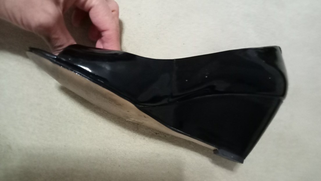 Siyah Rugan dolgu topuk Kadın Ayakkabı - Görsel 5