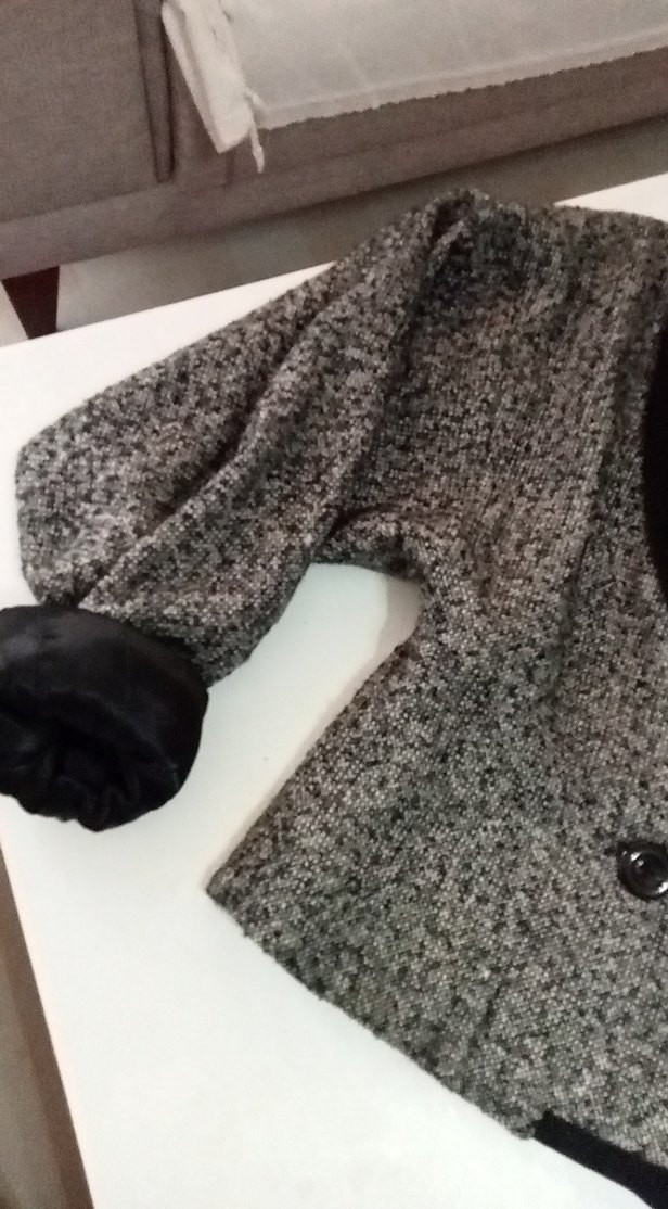 Düğmeli Kısa buklet yün Ceket 40 beden - Görsel 2