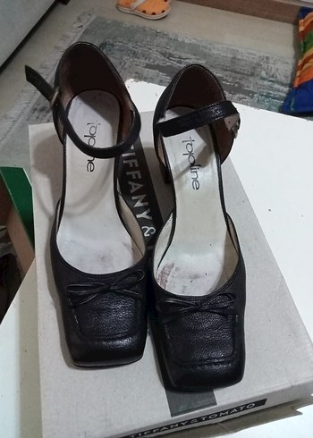 Ataköy Tokalı Siyah Kadın Topuklu Ofis Ayakkabısı