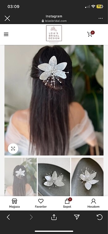 Beden Leias bridal saç tokası