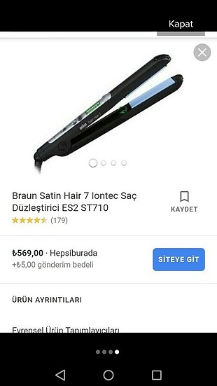 Braun saç düzleştirici