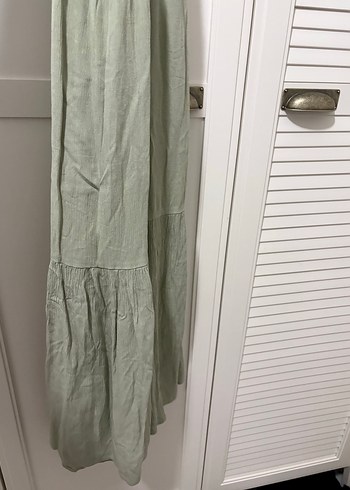 s Beden Stradivarius Kadın yeşil Boho Midi Etek