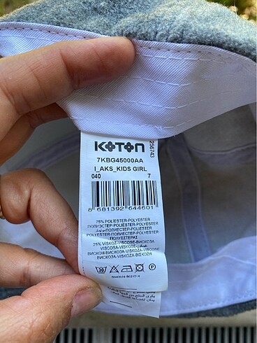 5-8 Yaş, 22 cm Beden Koton marka gri kışlık şapka