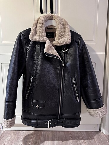 s Beden Stradivarius Suni Deri Biker Ceket