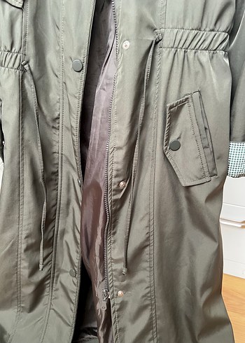 Haki uzun yağmurluk - Görsel 5