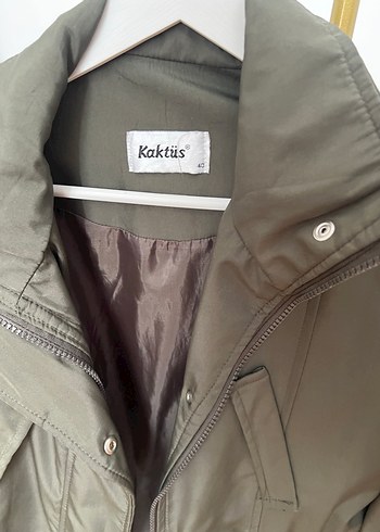 Haki uzun yağmurluk - Görsel 3