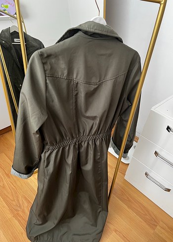 Haki uzun yağmurluk - Görsel 6