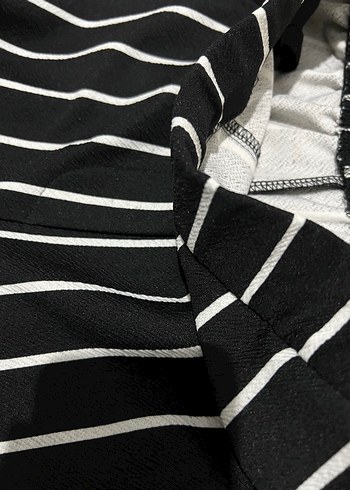 Bersha Kadın Siyah Çizgili Pantolon - Görsel 4