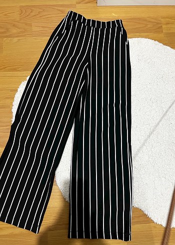 Bersha Kadın Siyah Çizgili Pantolon - Görsel 2