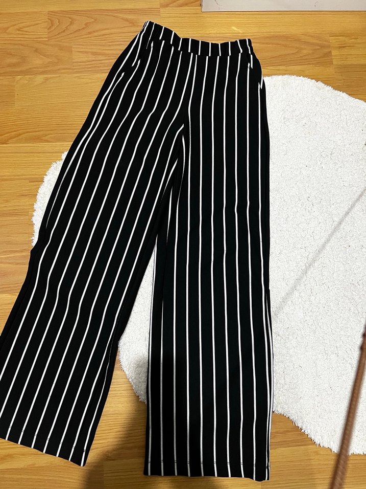 Bersha Kadın Siyah Çizgili Pantolon - Görsel 2