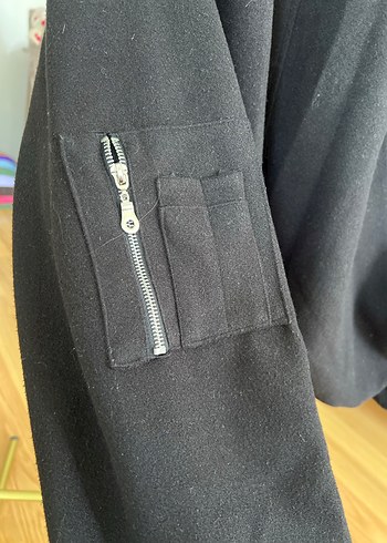 Siyah Süet Bomber Fermuarlı Kadın Ceket - Görsel 6