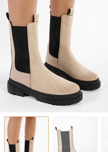 Kadın Bej Süet Postal Bot - Görsel 4