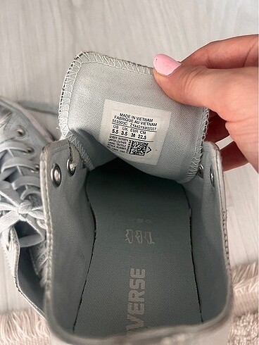 36 Beden mavi Renk Mavi gümüş converse