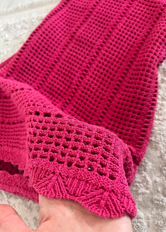 Koton file astarlı elbise - Görsel 4