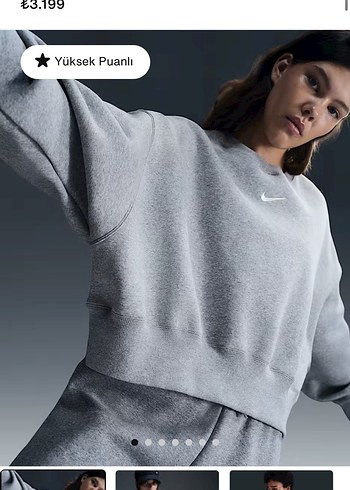 Gri Oversize Kadın Sweatshirt