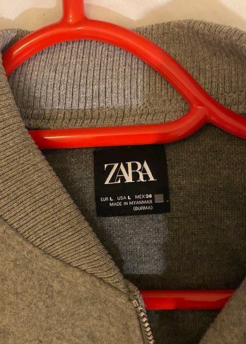 zara Gri Oversize Bomber Ceket