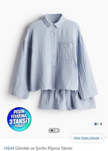 H&M Kadın Mavi şort