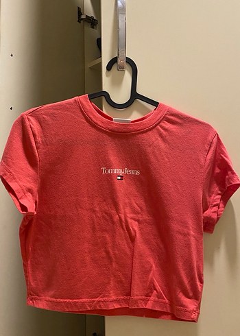 Tommy Hilfiger Tommy Jeans Pembe crop Tişört