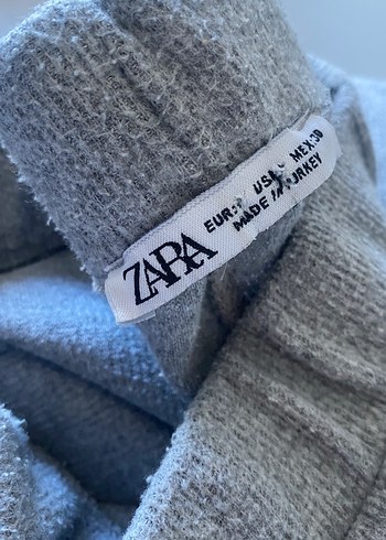 zara Gri Rahat Kesim  Kadın Eşofman Altı - Görsel 3