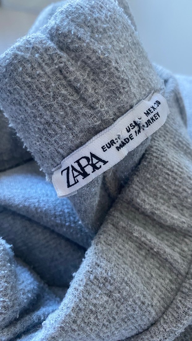 zara Gri Rahat Kesim  Kadın Eşofman Altı - Görsel 3