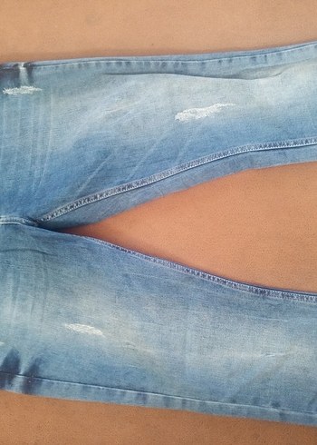 Collezione Acik Mavi Yikamali Dar Kesim Jean