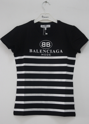 Balenciaga bayan kısa kollu t-shirt siyah