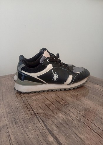 U.S Polo Assn. Siyah Beyaz Retro Sneaker