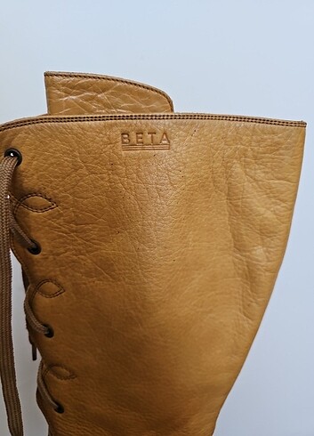 BETA HAKİKİ DERİ DOLGU TOPUK ÇİZME - Görsel 5