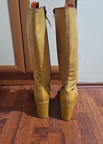 BETA HAKİKİ DERİ DOLGU TOPUK ÇİZME - Görsel 10