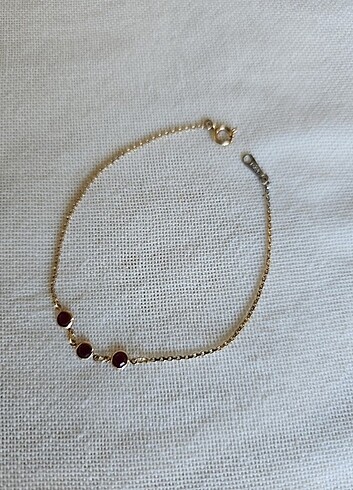 GARNET TAŞLI ALTIN VINTAGE BİLEKLİK