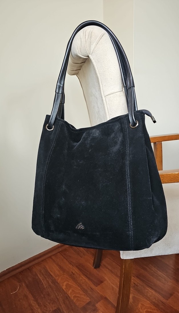 MATRAŞ Süet Hakiki Deri Kadın Çanta - Görsel 2