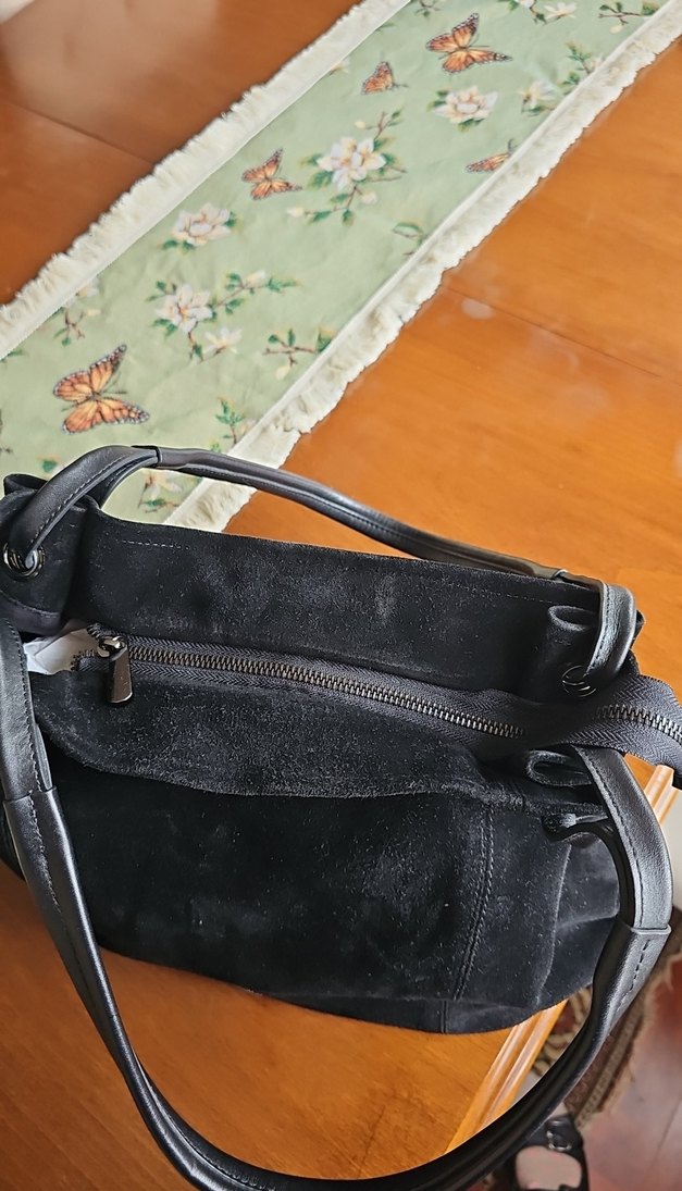 MATRAŞ Süet Hakiki Deri Kadın Çanta - Görsel 4