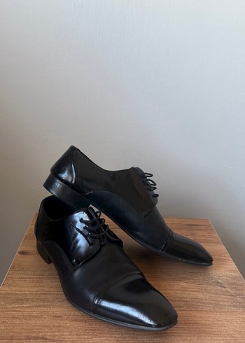 Pierre Cardin Sik Siyah Deri Erkek Ayakkabi