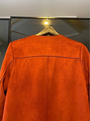 36 Beden turuncu Renk Tarçın rengi Süet ceket