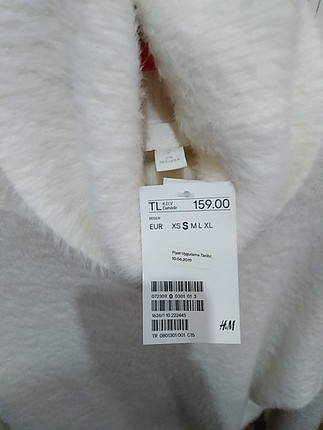 H&M Yeni ve etiketli beyaz boğazlı kazak