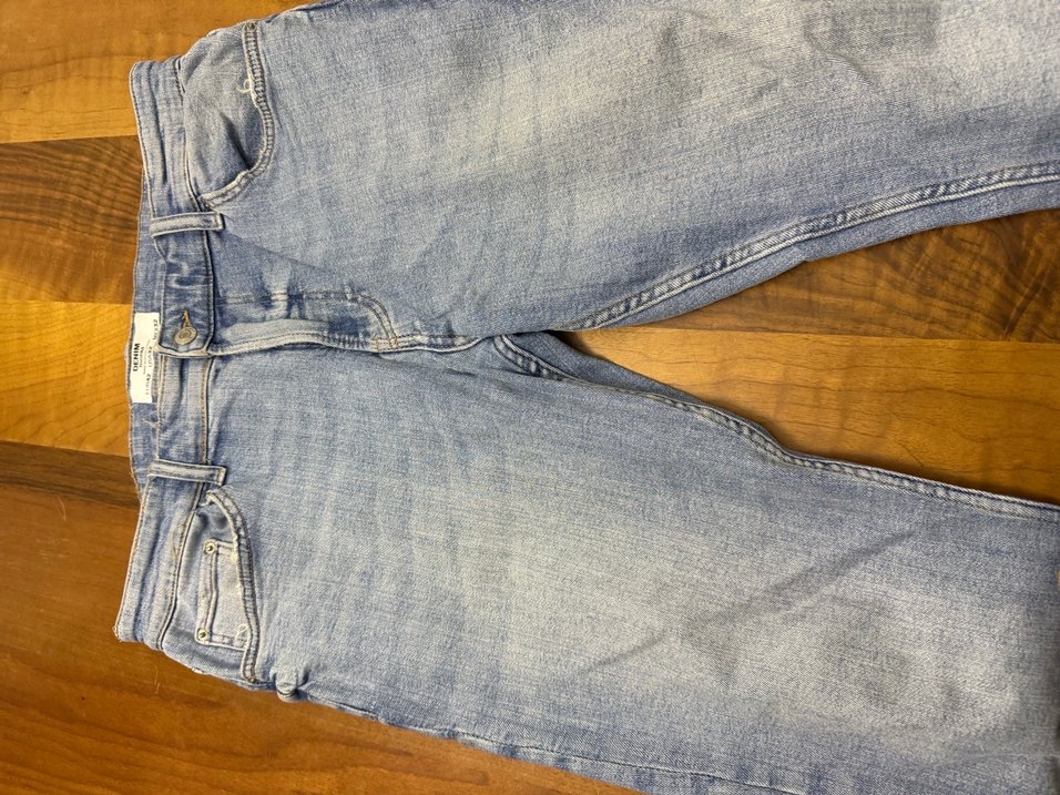 Düğmeli Gri Regular Fit erkek Denim Jean - Görsel 2