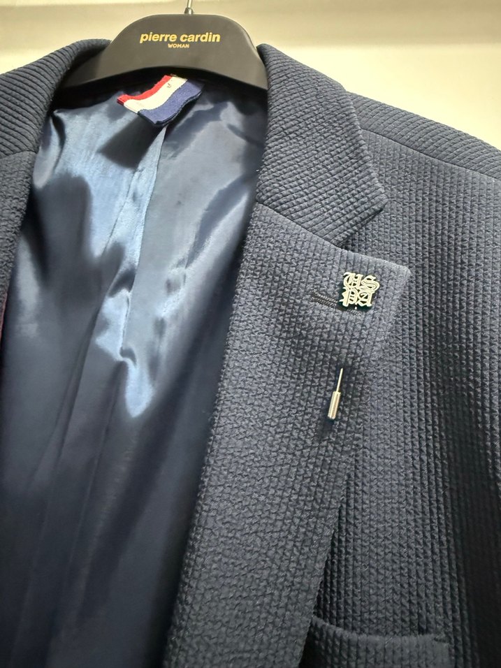 Kemer Detaylı Lacivert erkek Kumaş Pantolon ve çeket - Görsel 5