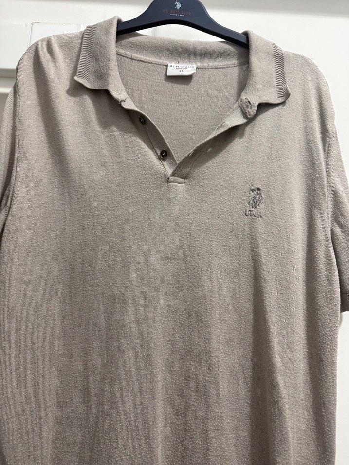 Gri Keten Erkek Polo Tişört - Görsel 3