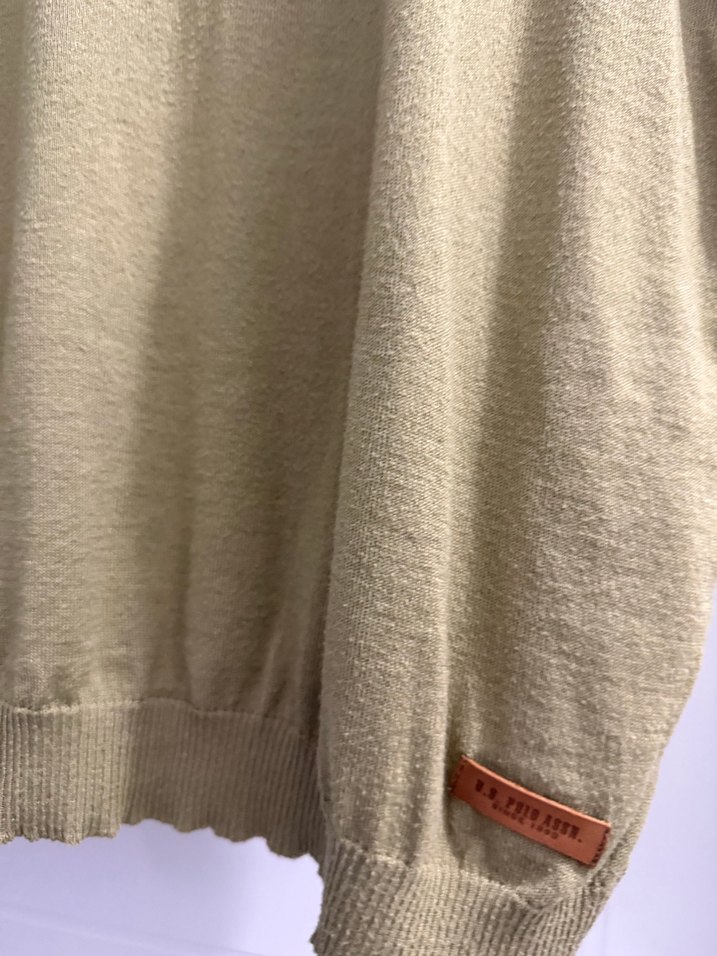 Erkek Kısa Kollu Örme Tişört - Haki - Görsel 3