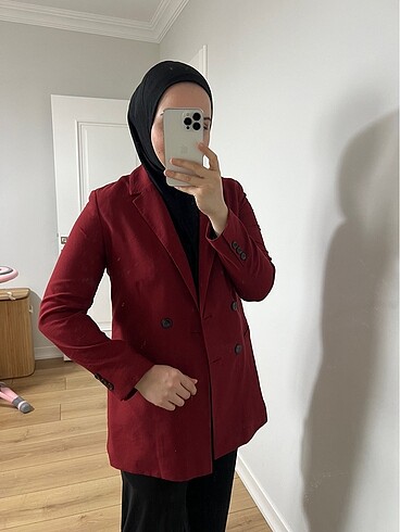 l Beden bordo Renk 40 Beden Blazer Ceket